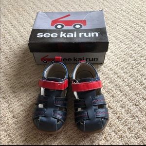 See Kai Run Ryan II. Navy Toddler Shoes